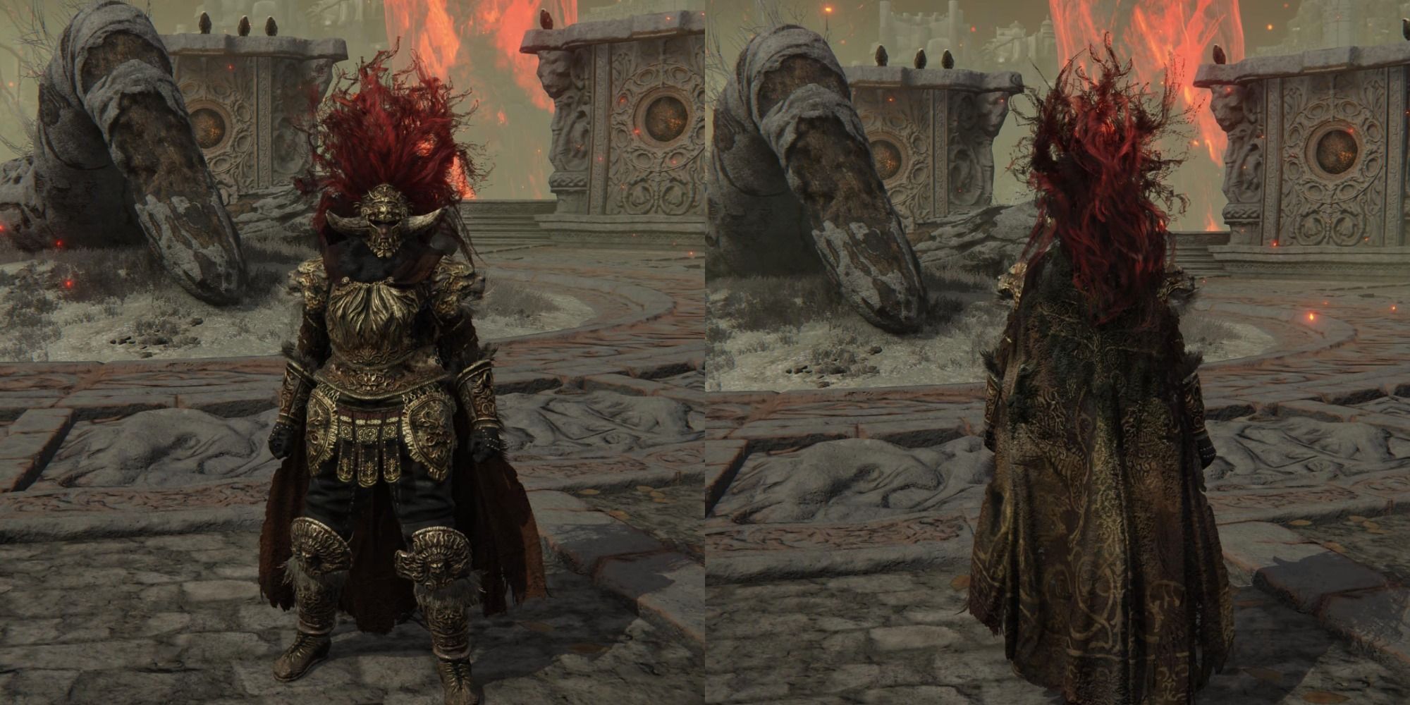 Elden Ring General Radahn Armor Set Front And Back View
