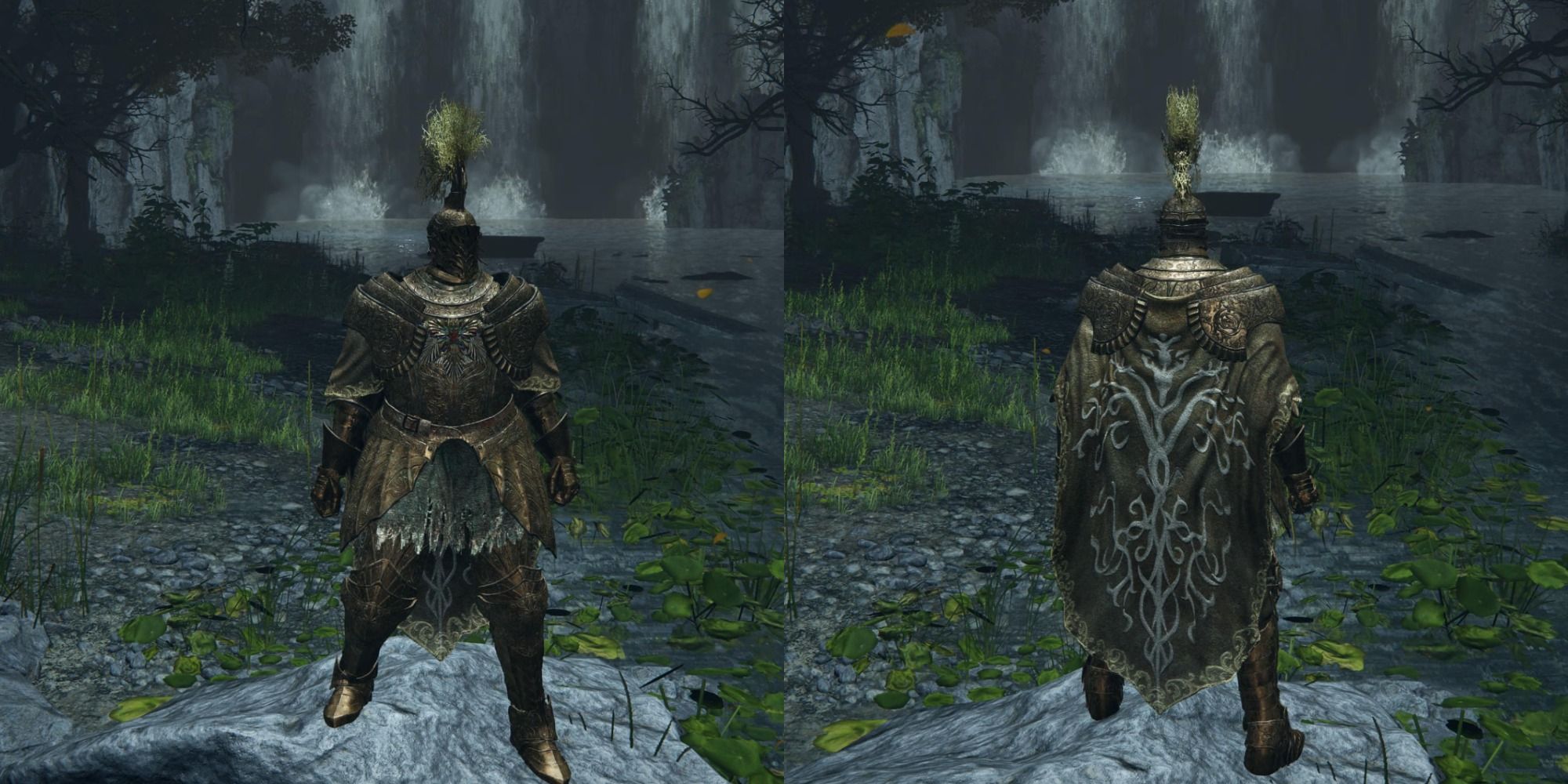 Elden Ring Tree Sentinel Armor Set Front And Back View