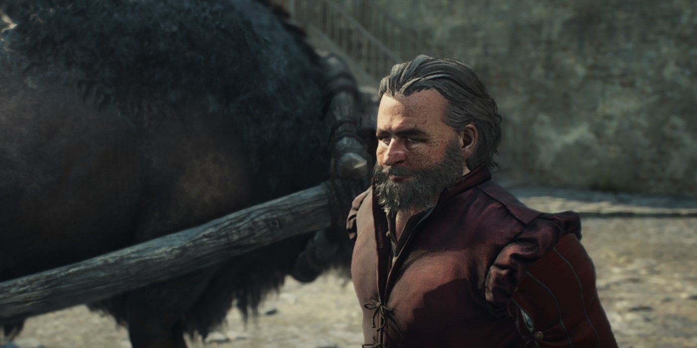 The Dragon's Dogma 2 character is reporting back to Donovan in Vernworth to complete the Oxcart Courier quest.