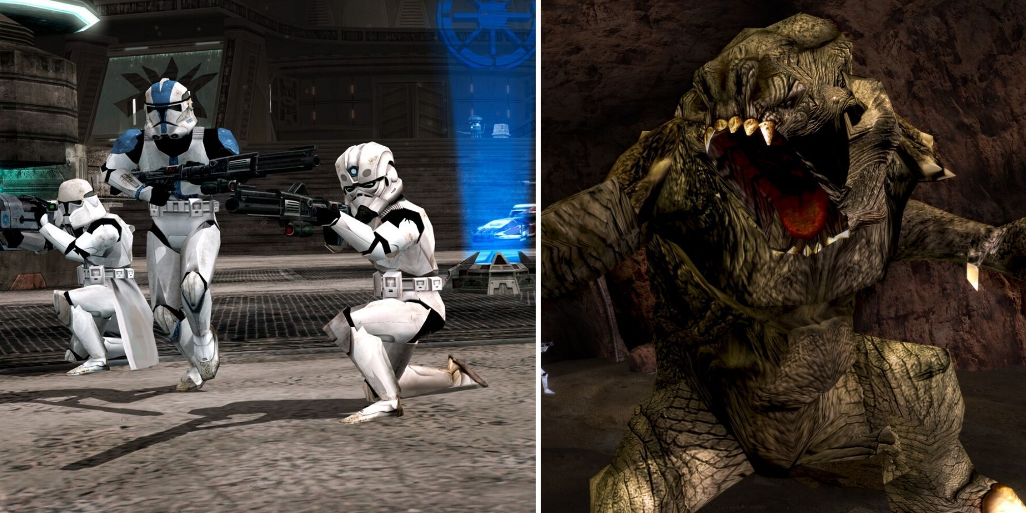 Star Wars Battlefront Rancor Clones Split Image