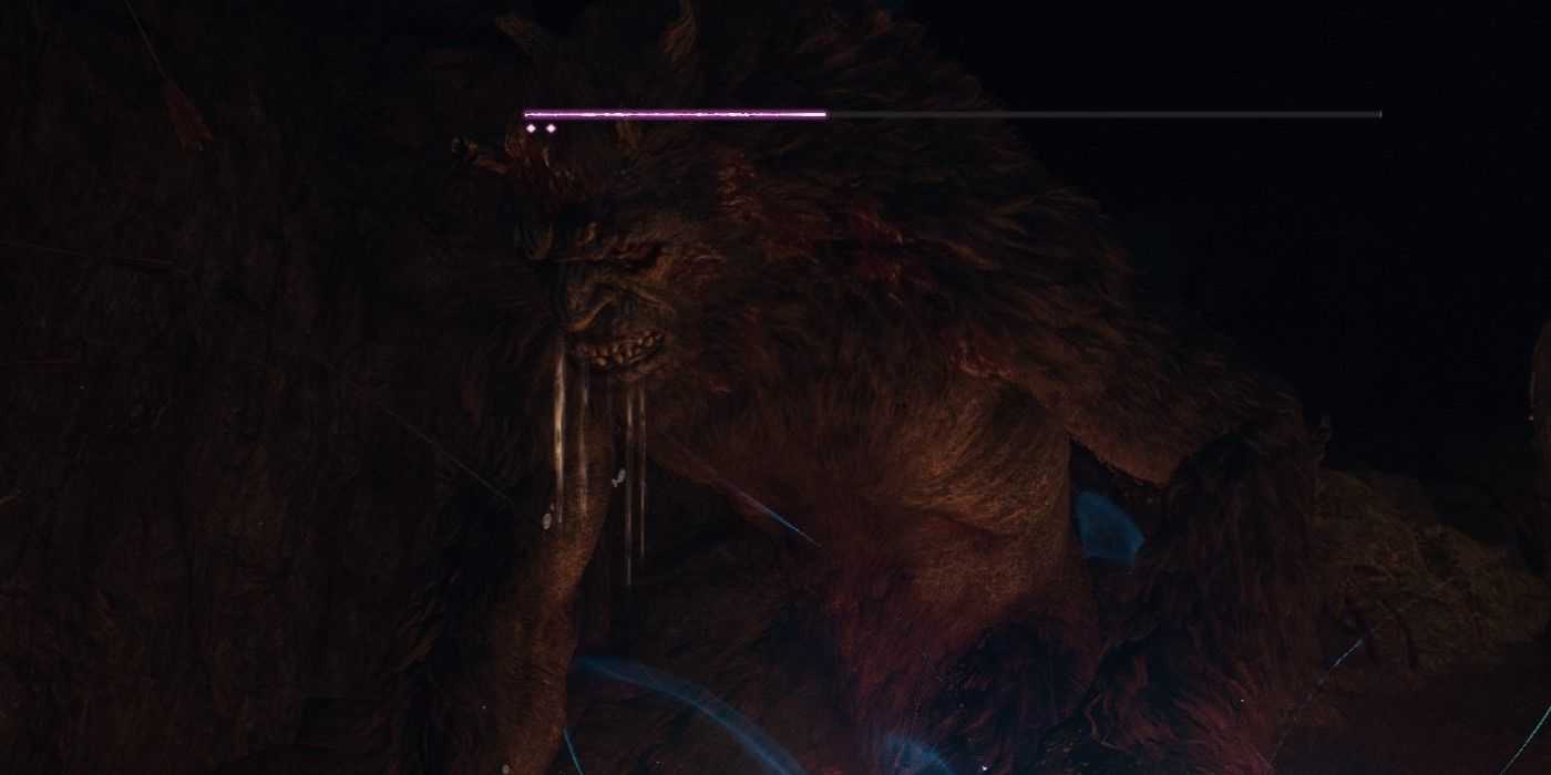 The Dragon's Dogma 2 character is going up against a Minotaur while completing the Oxcart Courier Quest.