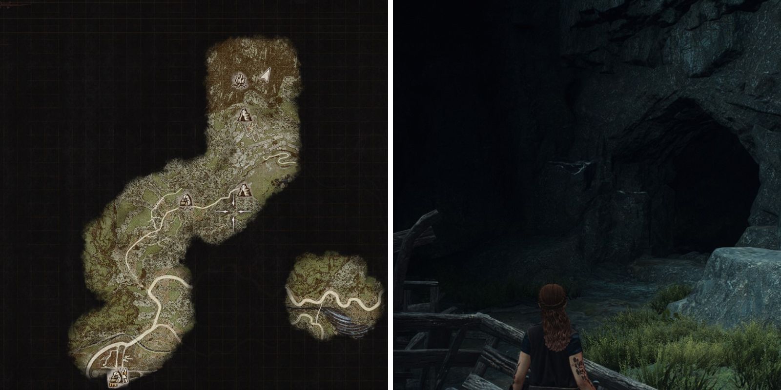 The Dragon's Dogma 2 character found the Worldsend Cavern while searching for Whitecobble.