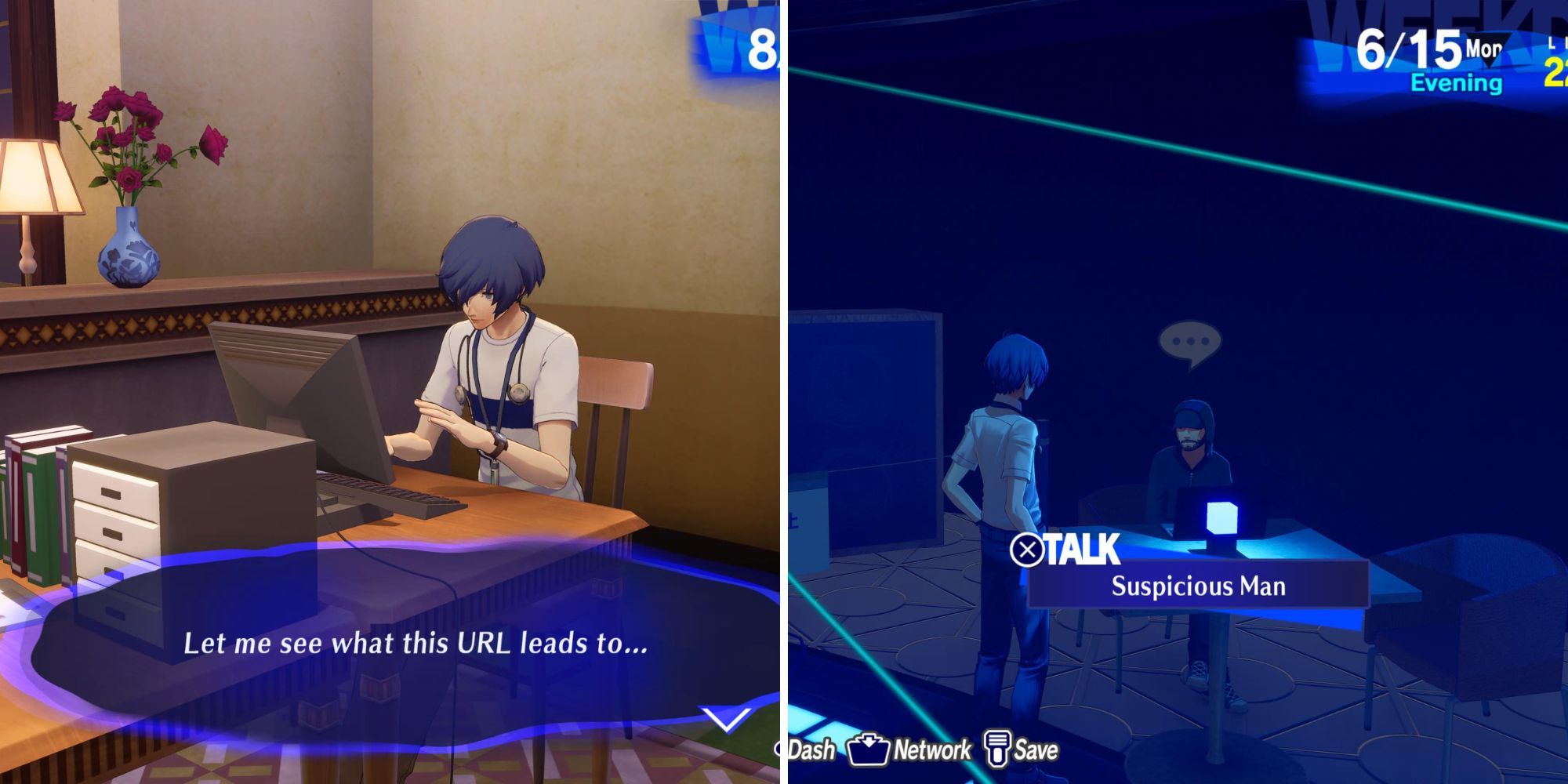 The Player Using The Shared Computer & Talking To The Informant 