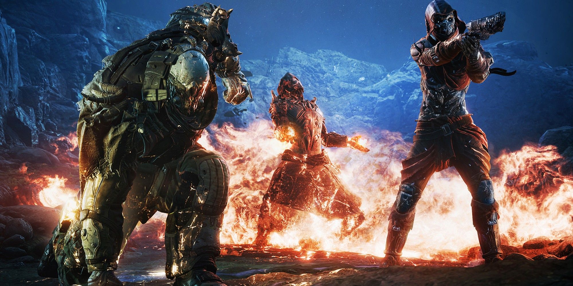 outriders heroic pose characters shot