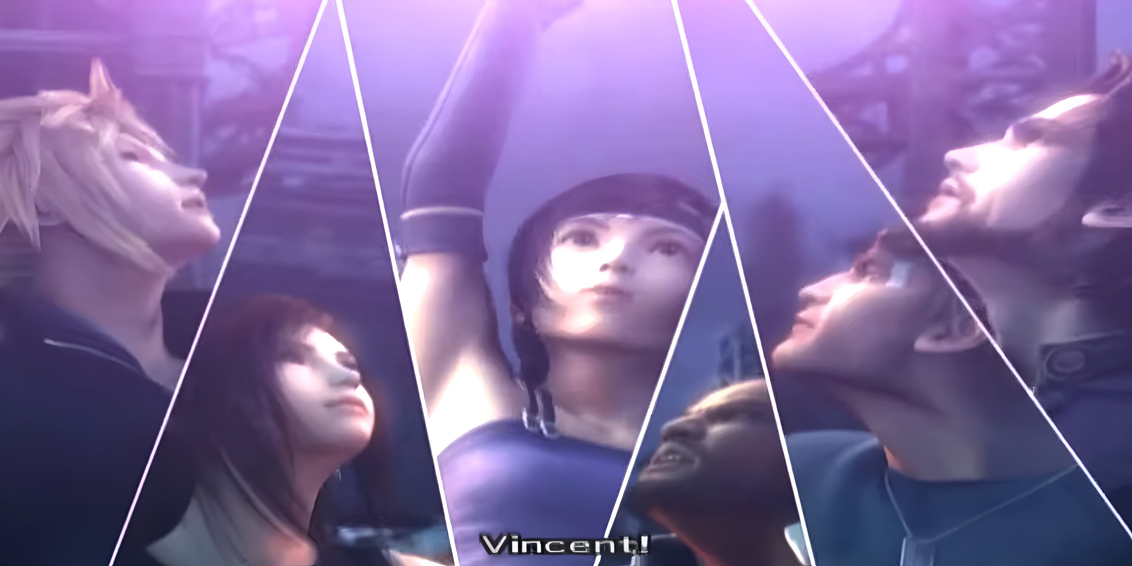Yuffie and the gang empower Vincent in Dirge Of Cerberus Final Fantasy 7