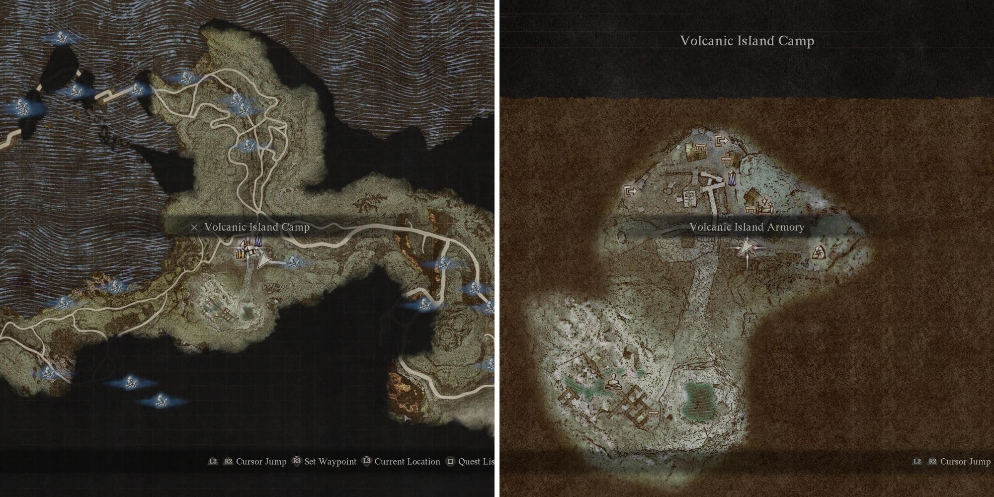 Volcanic Island Armory On The Map 