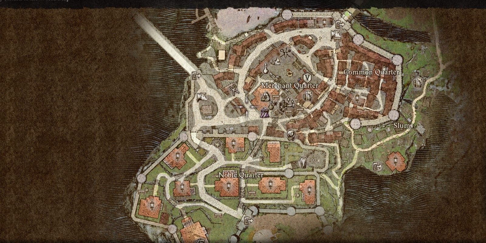 The Dragon's Dogma 2 character is showing the map for Vernworth.