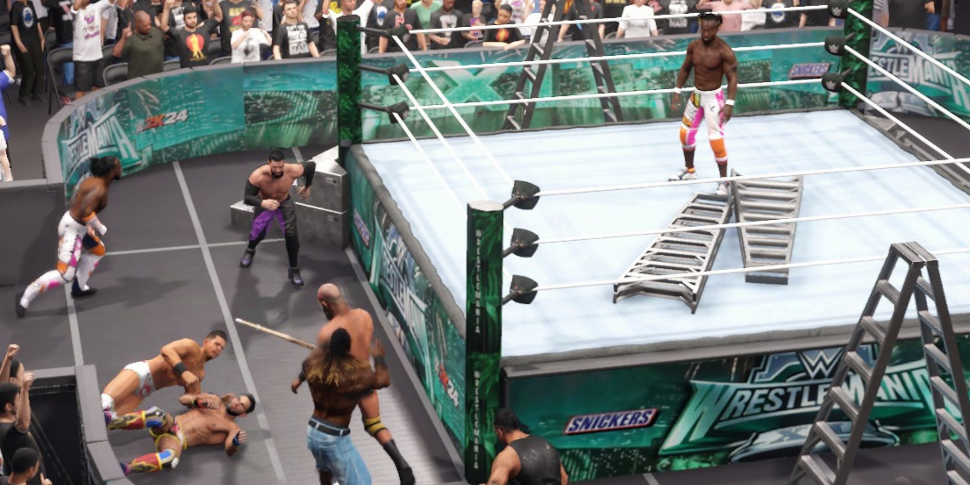 WWE 2K24 Chaotic Ladder Match