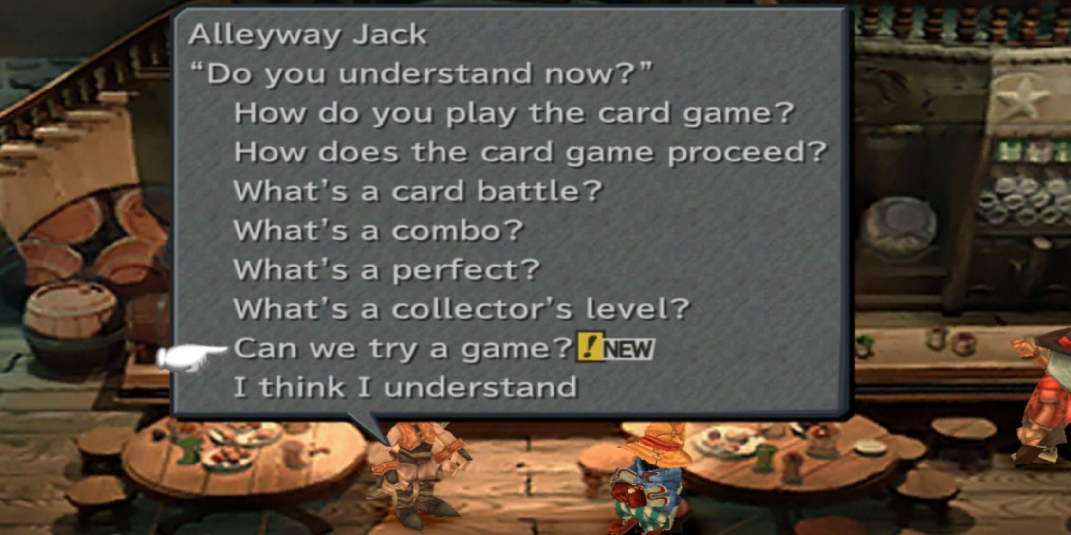 Final Fantasy 9 Alleyway Jack Explaining Tetra Master 