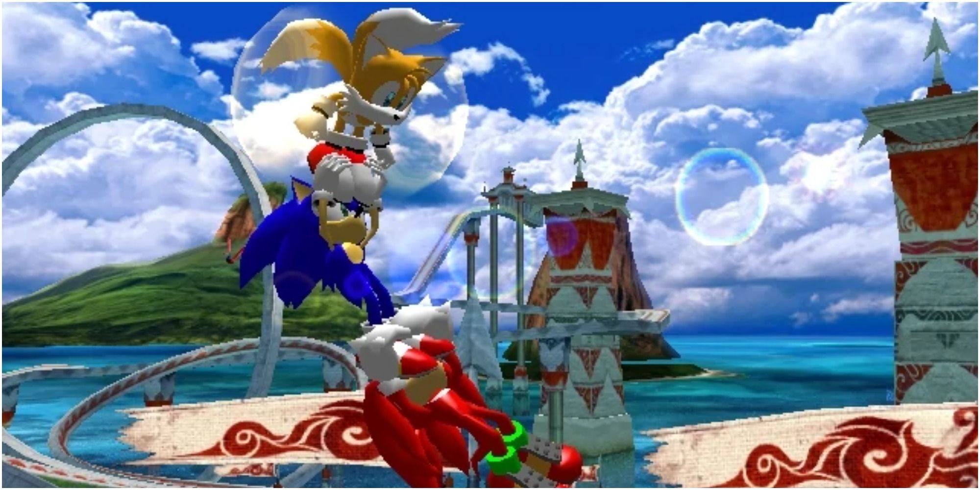 Sonic Heroes Team Sonic at Seaside Hill