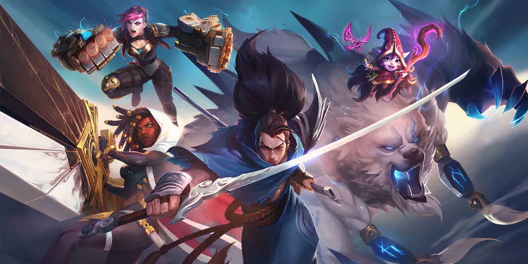 Promotional still from League of Legends' Yasuo entry.