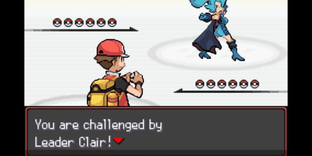 Leader Clair in Pokemon Radical Red Fight