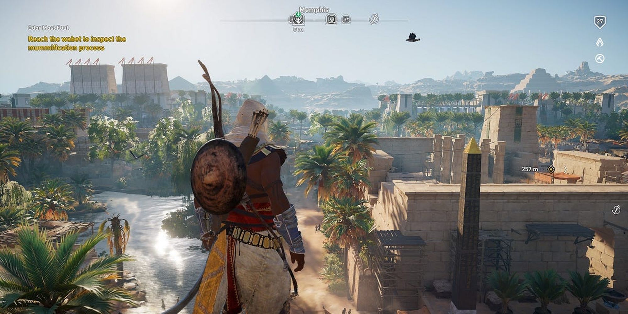 Assassin's Creed Origins going around Memphis