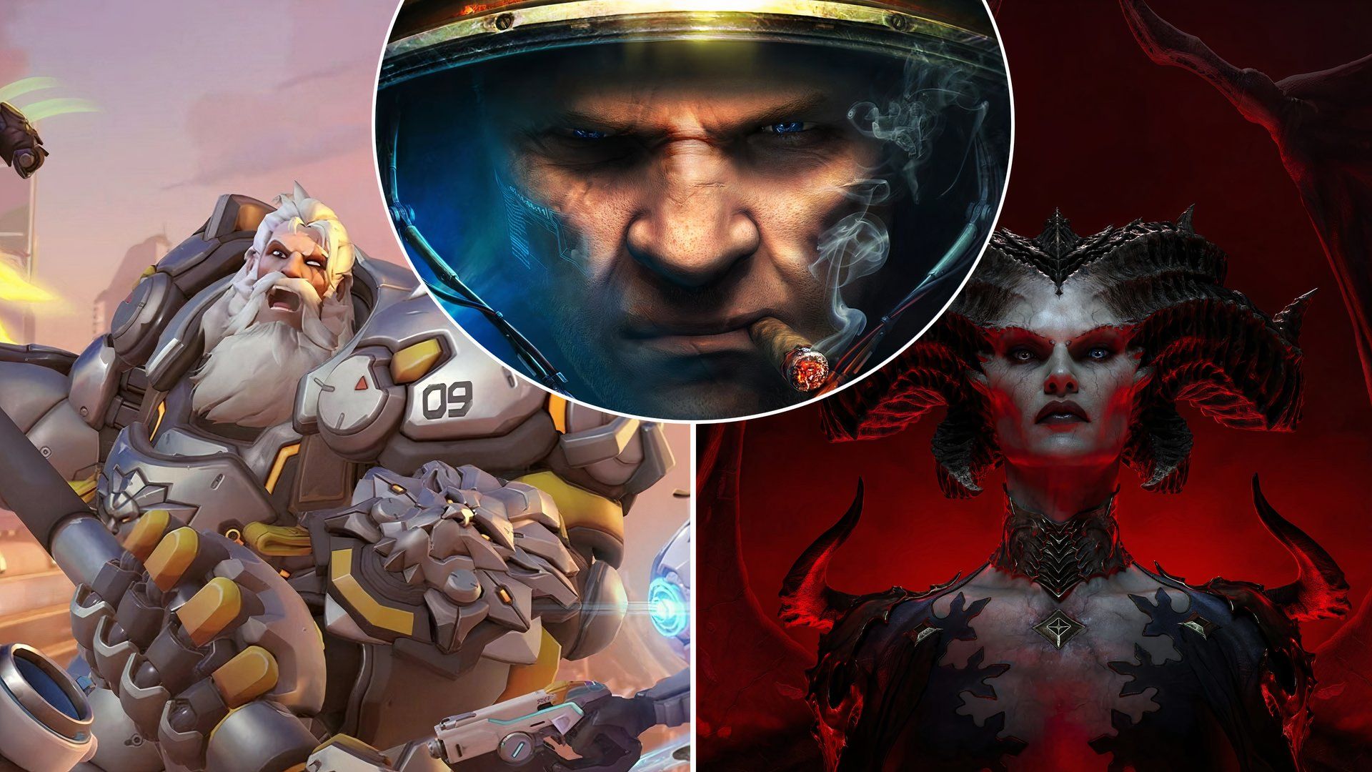 Popular blizzard-games: starcraft, overwatch & diablo