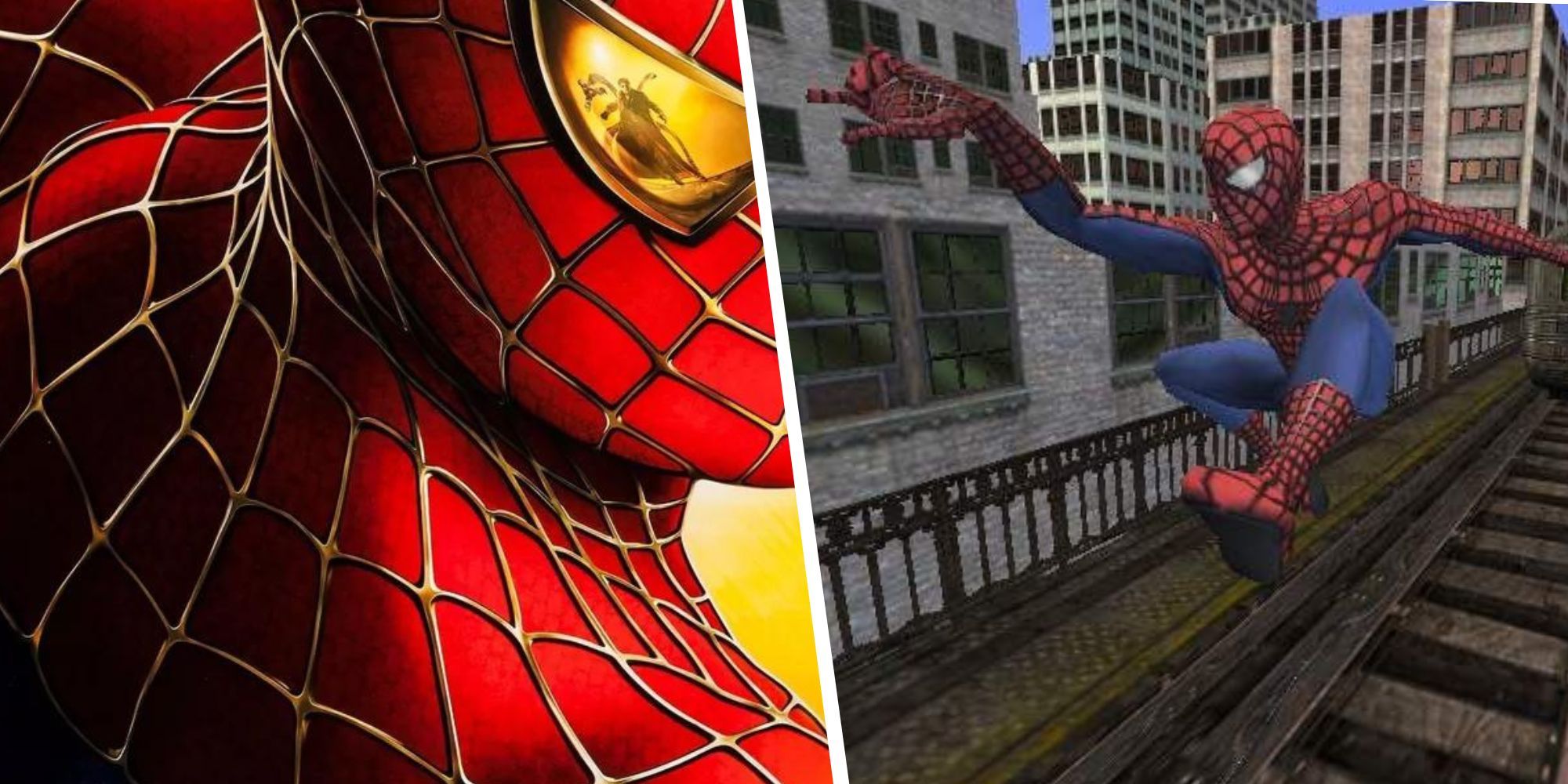 Spiderman 2 Tie-in Video Game Screenshot and Movie Poster