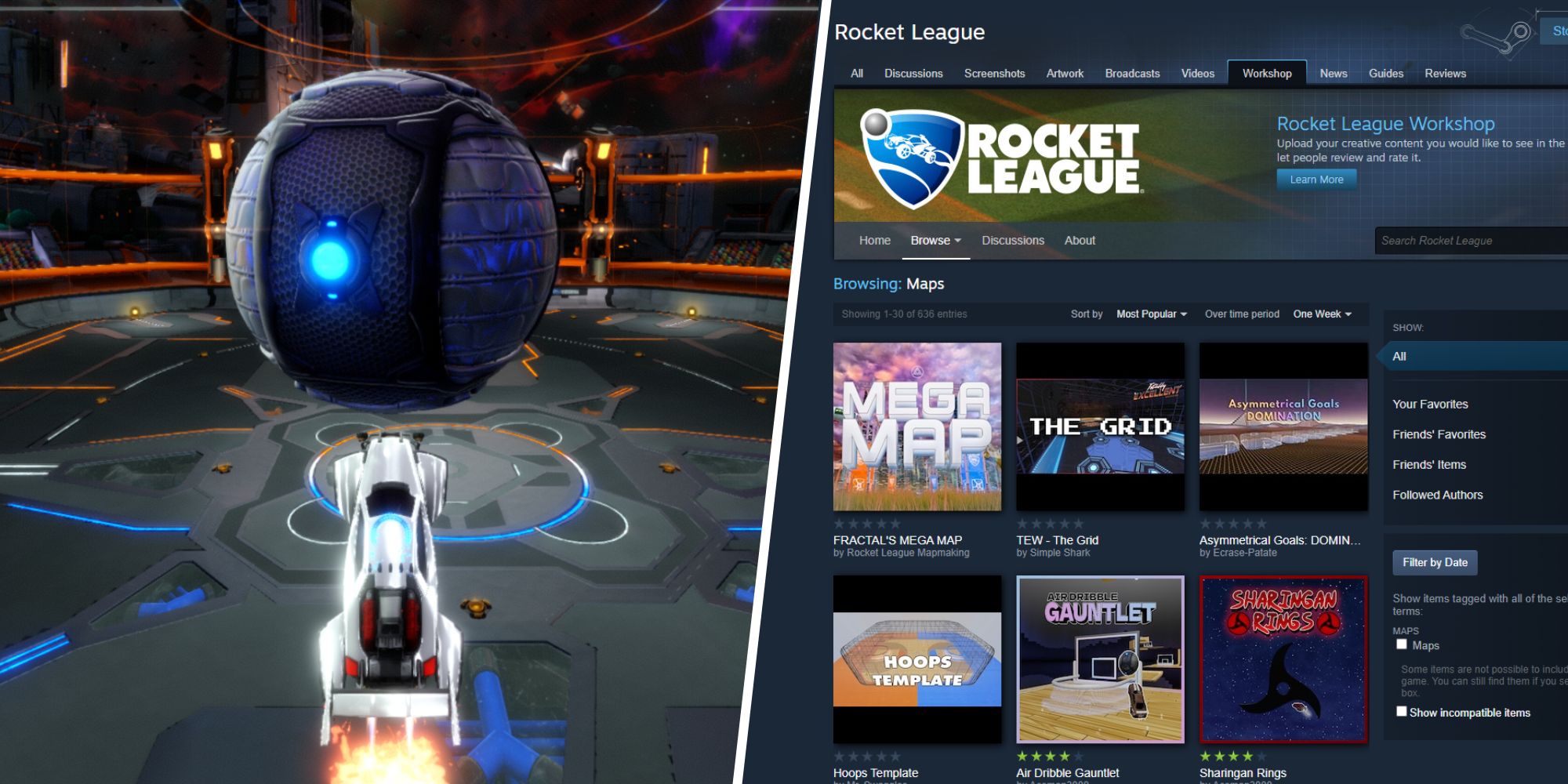 Как загрузить и играть в карты мастерской Rocket League