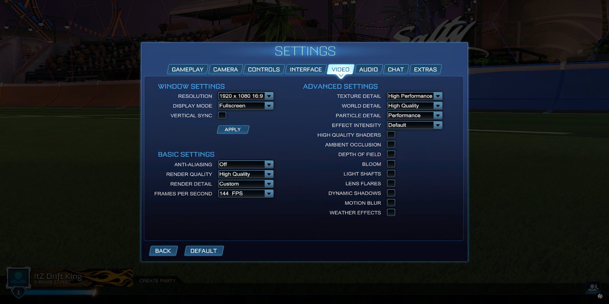 Rocket League Best Settings Guide