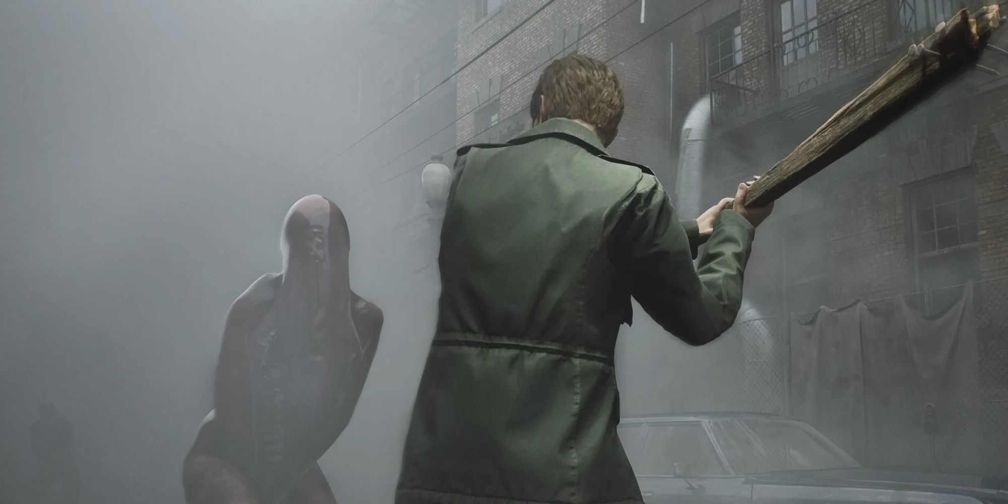 Silent Hill 2: Close combat against faceless enemies