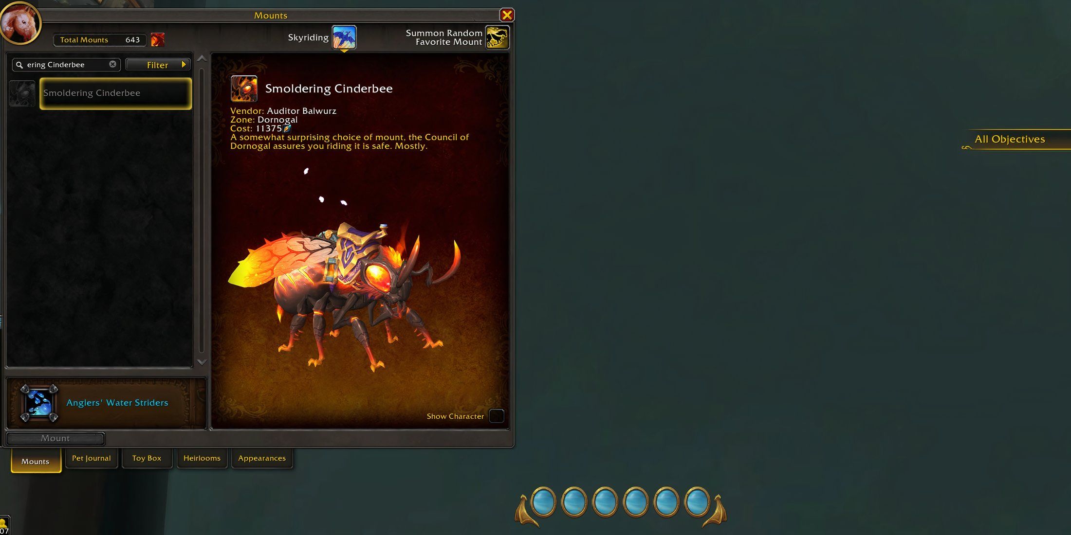 Smoldering Cinderbee mount -- WoW The War Within