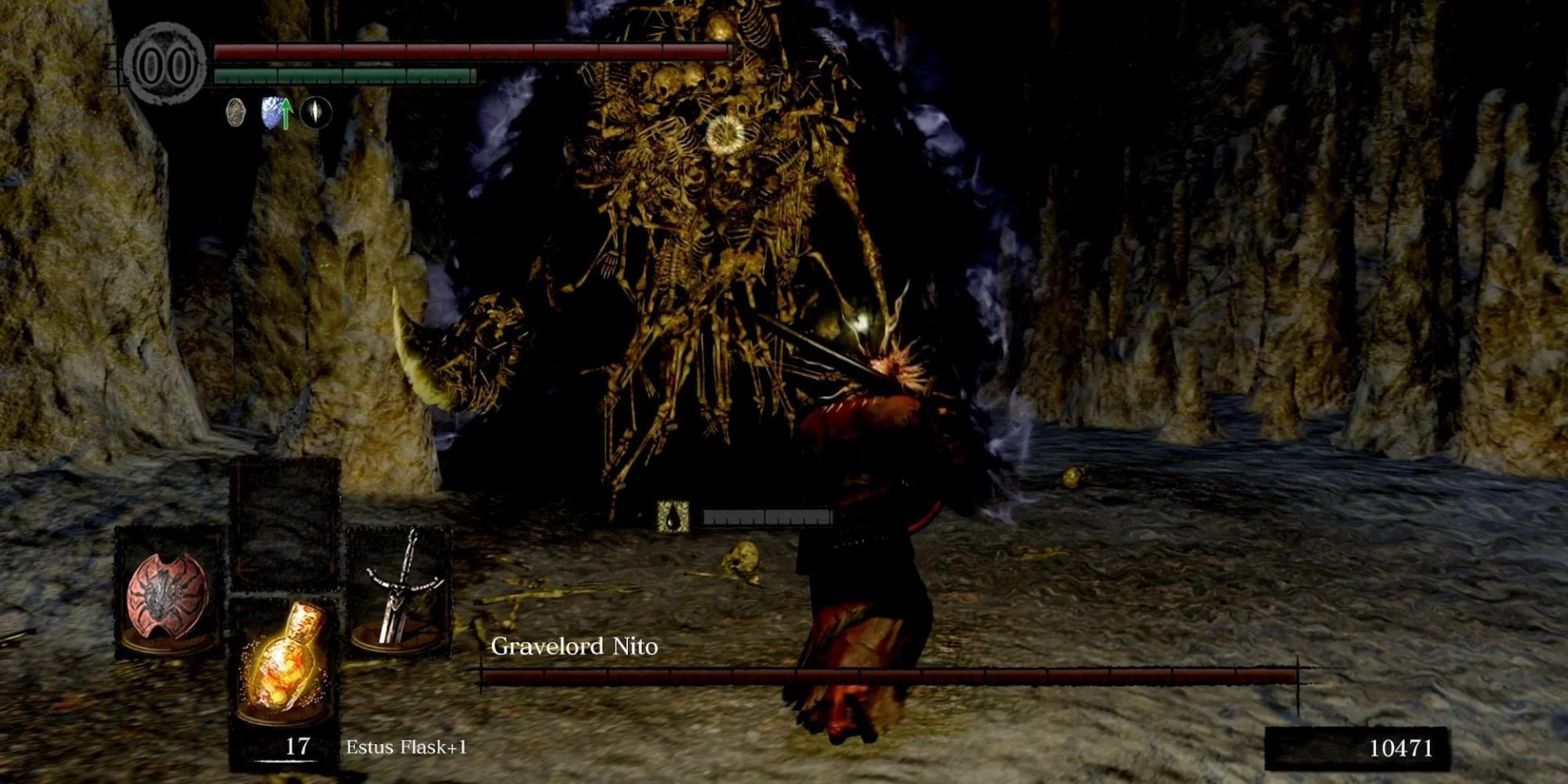 Fighting Gravelord Nito In Dark Souls