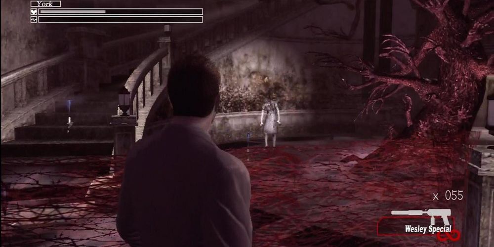 A spooky scene in Deadly Premonition