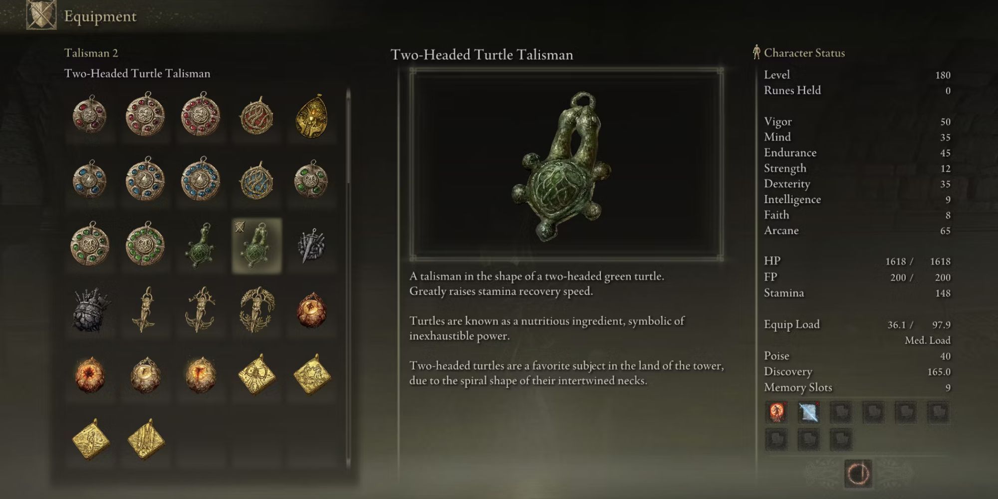 Two-Headed Turtle Talisman In Elden Ring