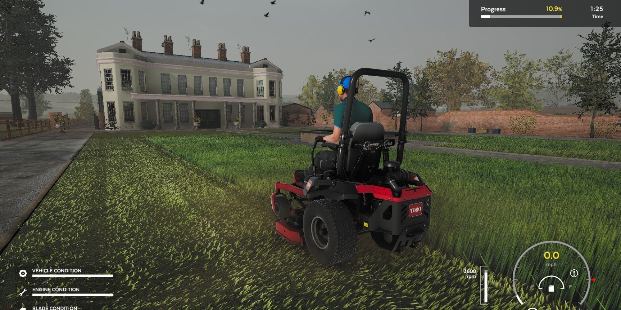 A Stately Home Job in Lawn Mowing Simulator