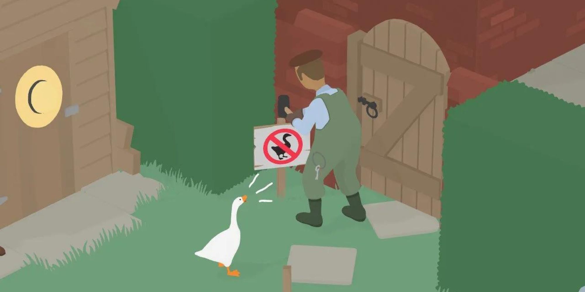 Protesting New Sign Posts in Untitled Goose Game