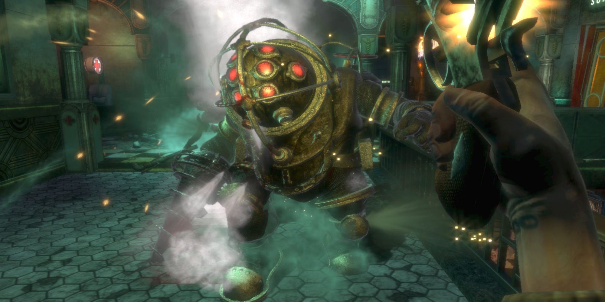 Bioshock combat big daddy