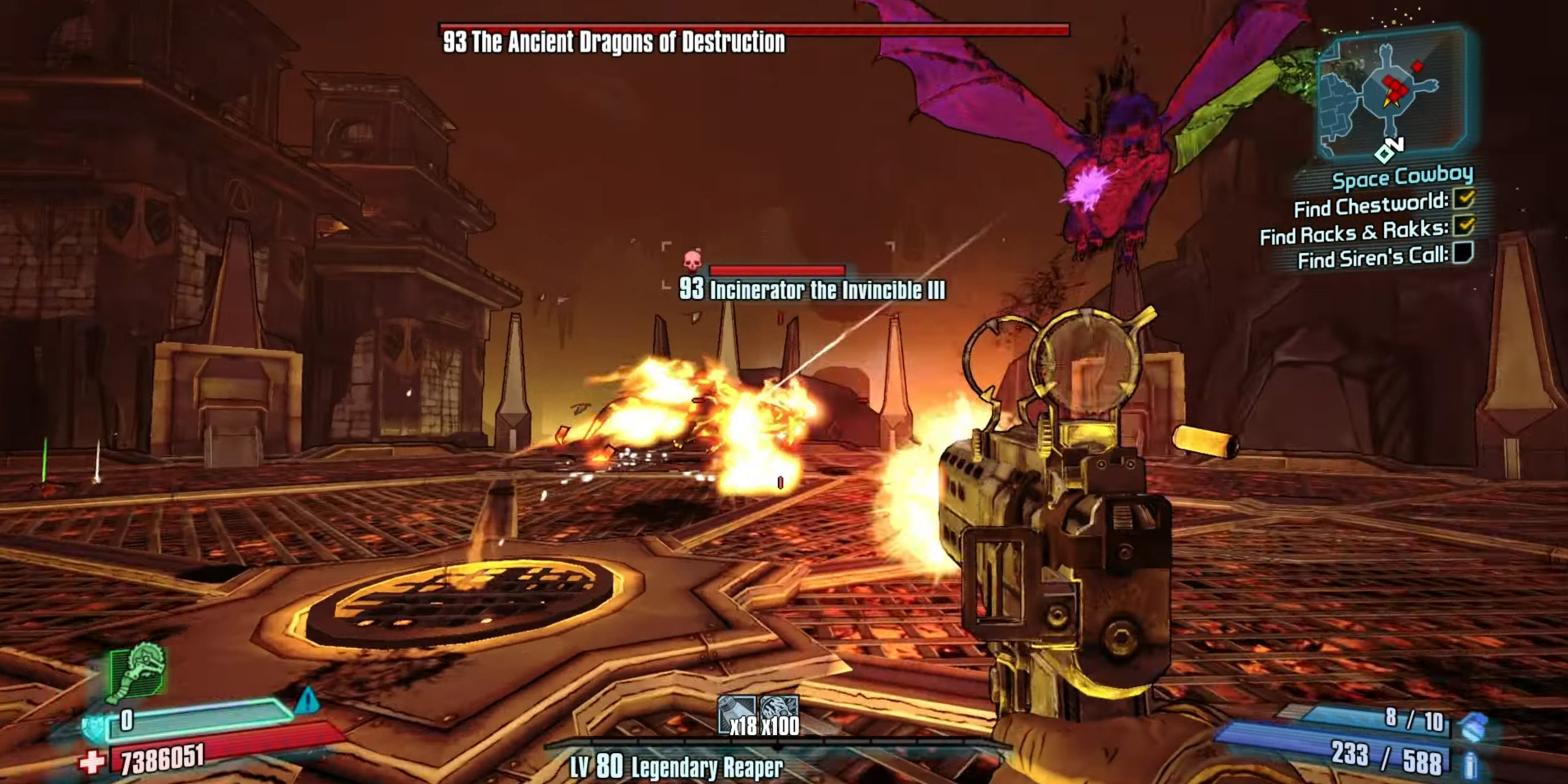 Borderlands 2 Ancient Dragons Of Destruction boss fight