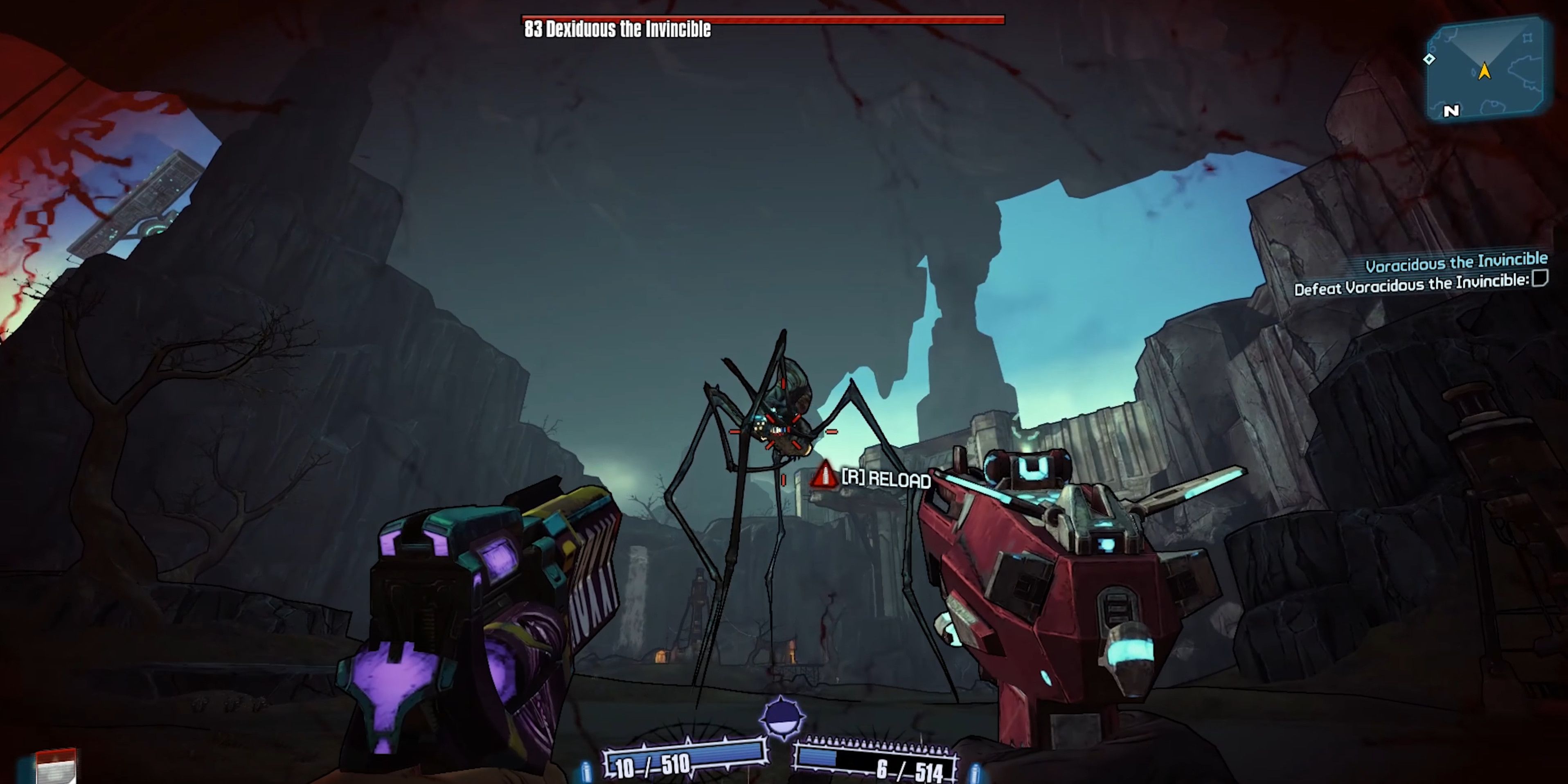 Borderlands 2 Dexiduous The Invincible boss battle