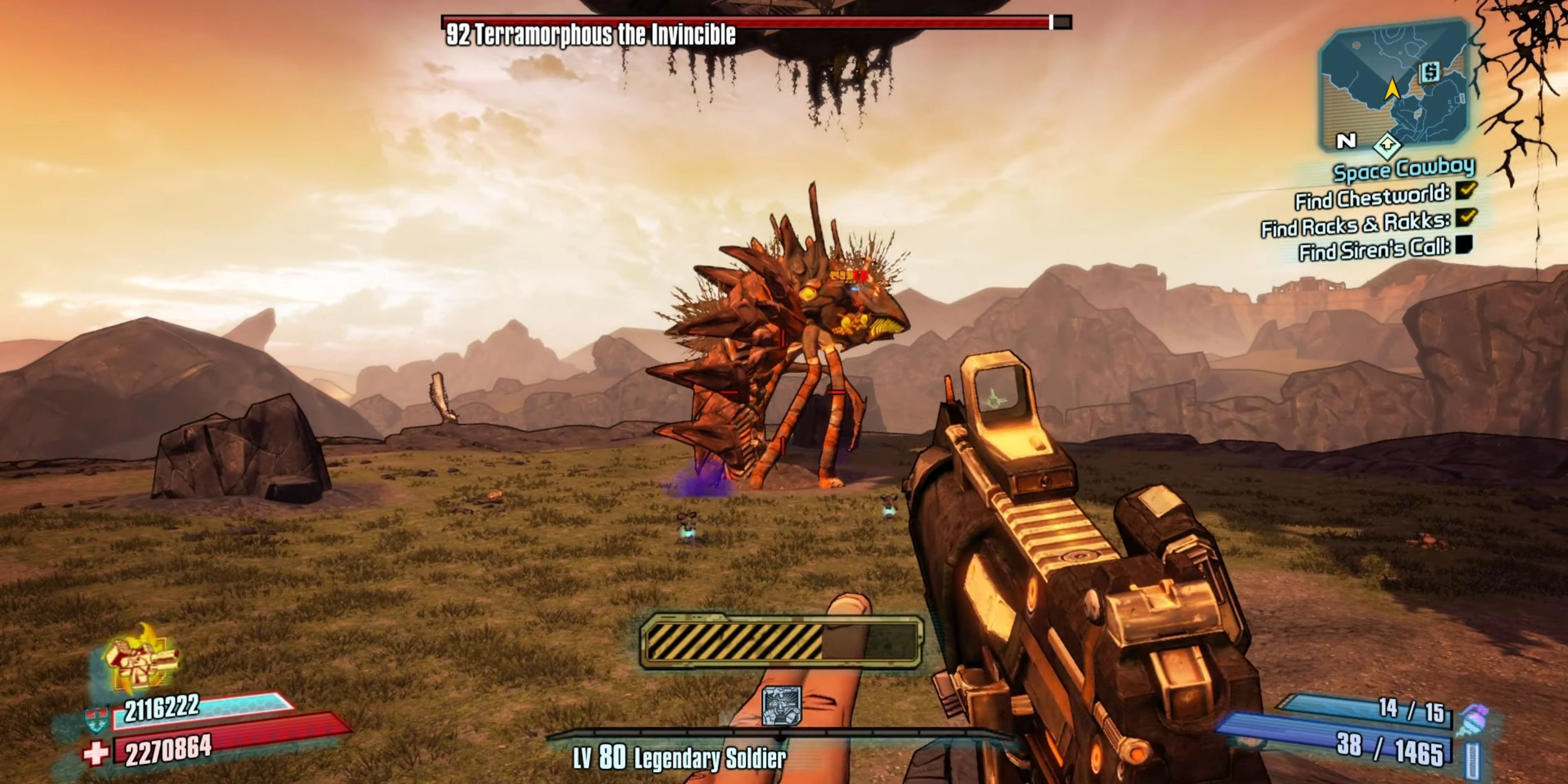 Borderlands 2 Terramorphous The Invincible boss battle