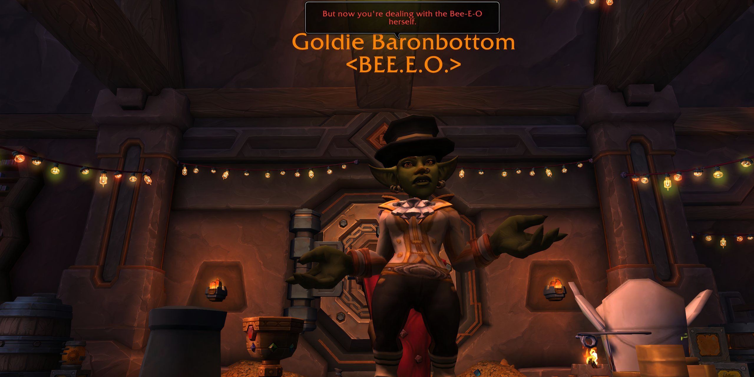 World of Warcraft: The War Within Cinderbrew Meadery Goldie Baronbottom boss