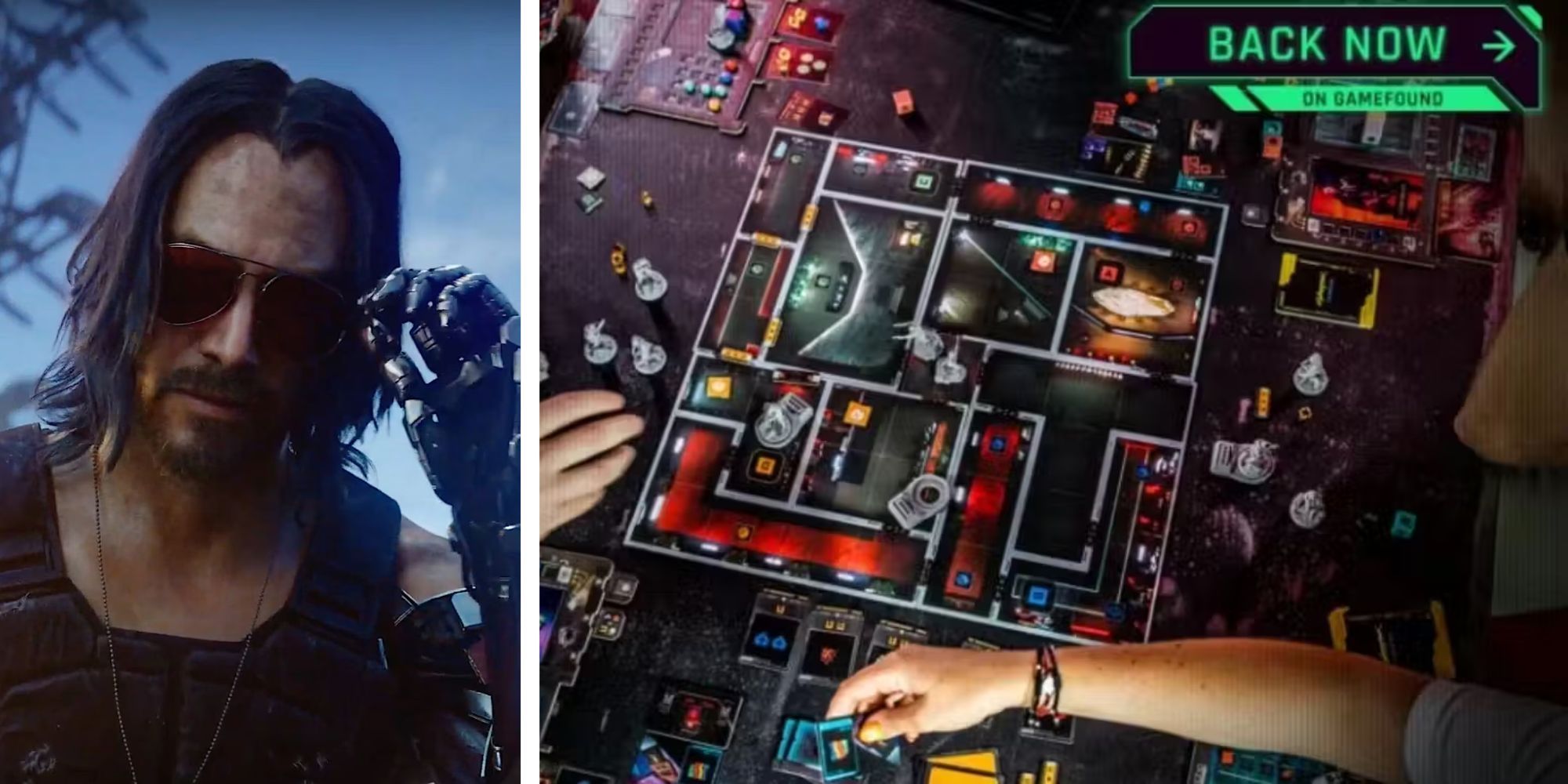 Cyberpunk 2077 - The Board Game alongside Keanu Reeves' Character