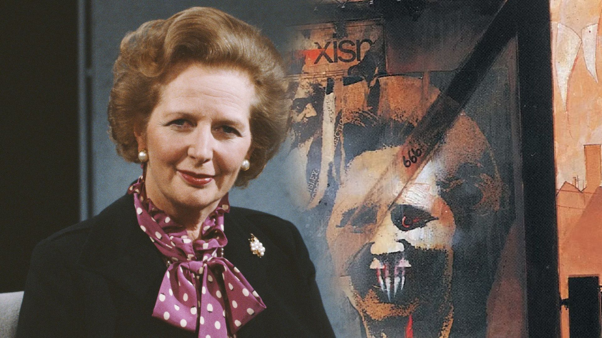 Margret Thatcher Fades into Demonic Margret Thatcher Comic