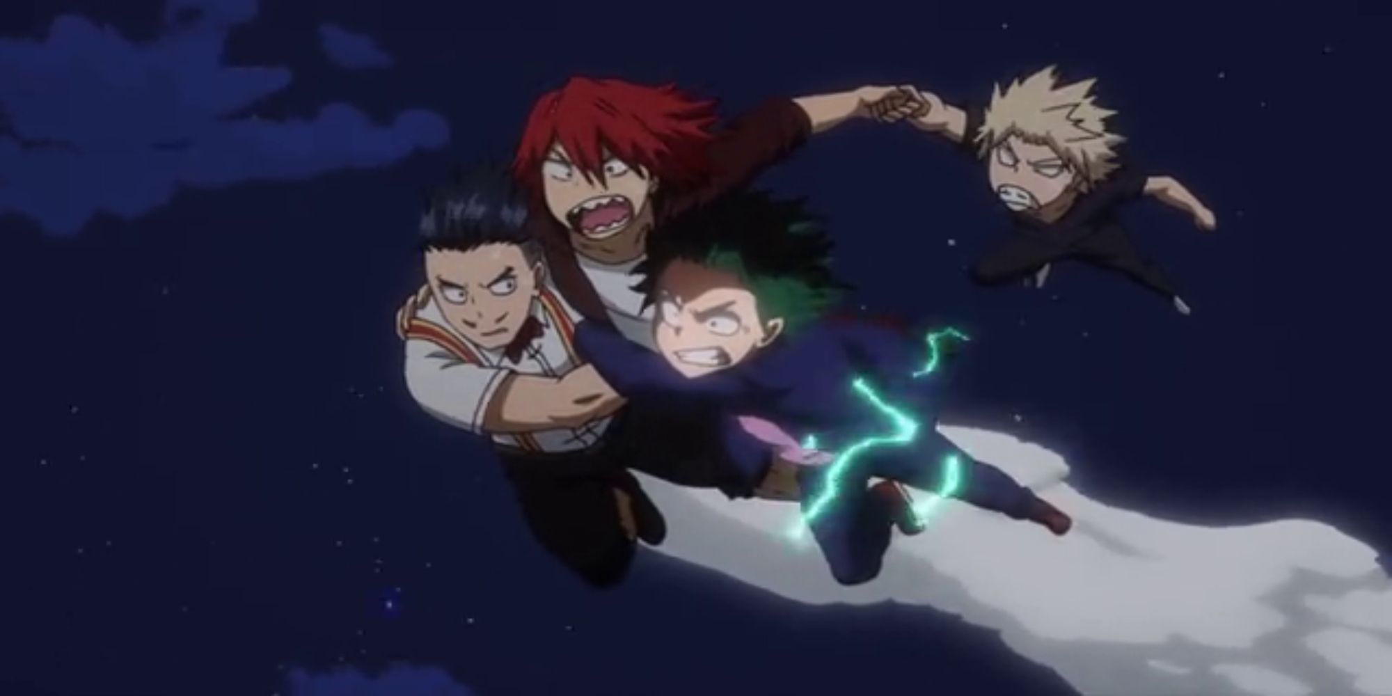 MHA_ Bakugo and his classmates flying