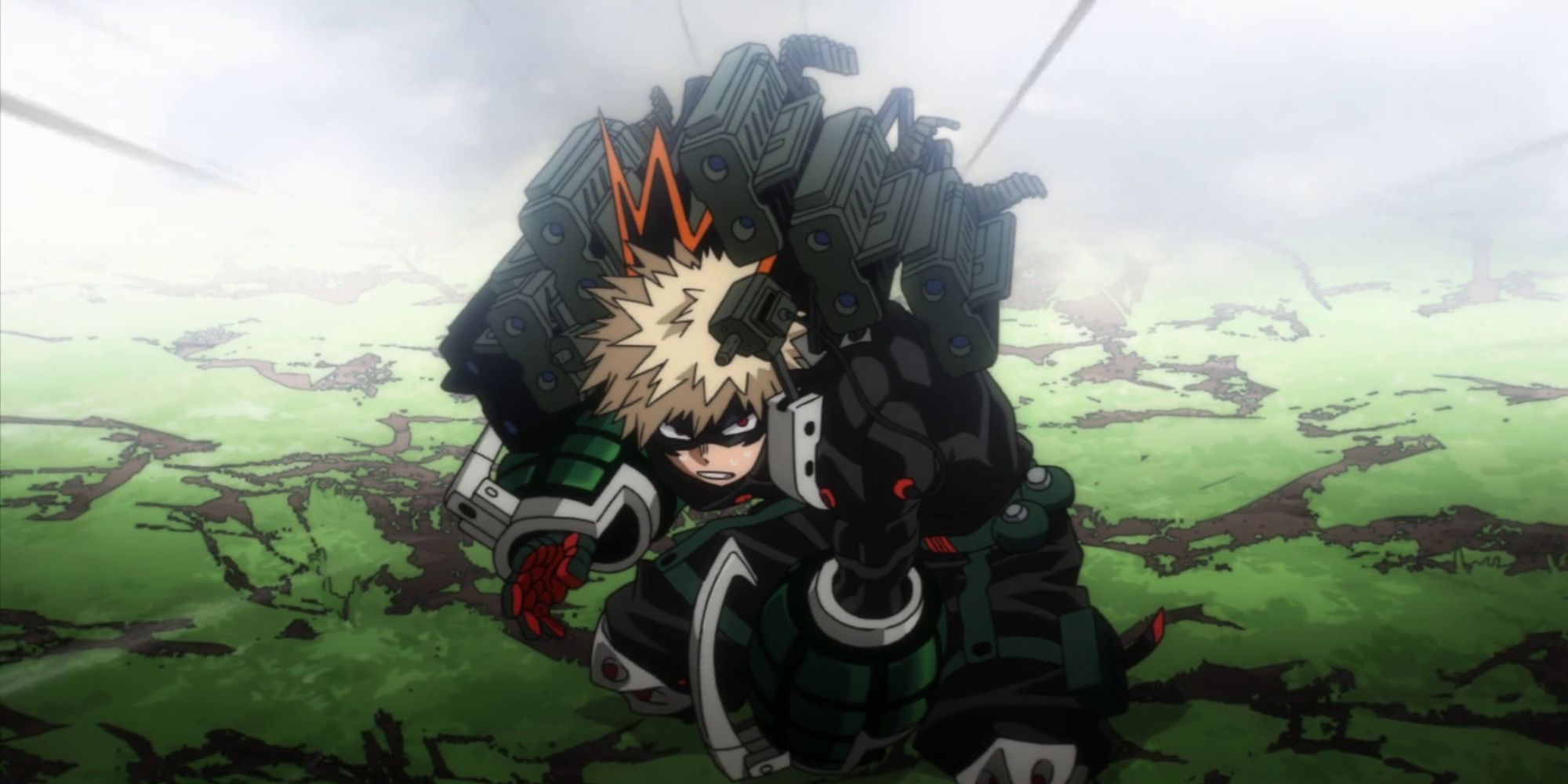 MHA_ Bakugo using his support item