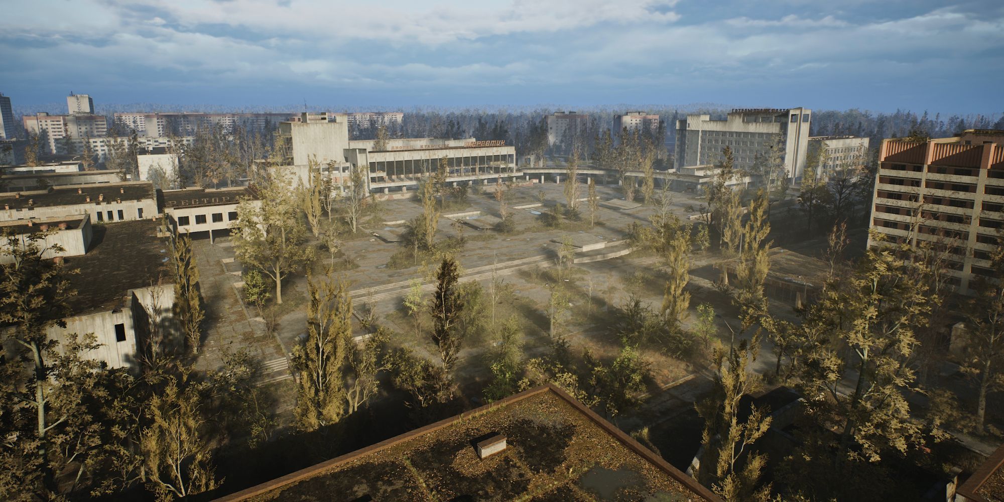 An image of a city environment from Stalker 2.