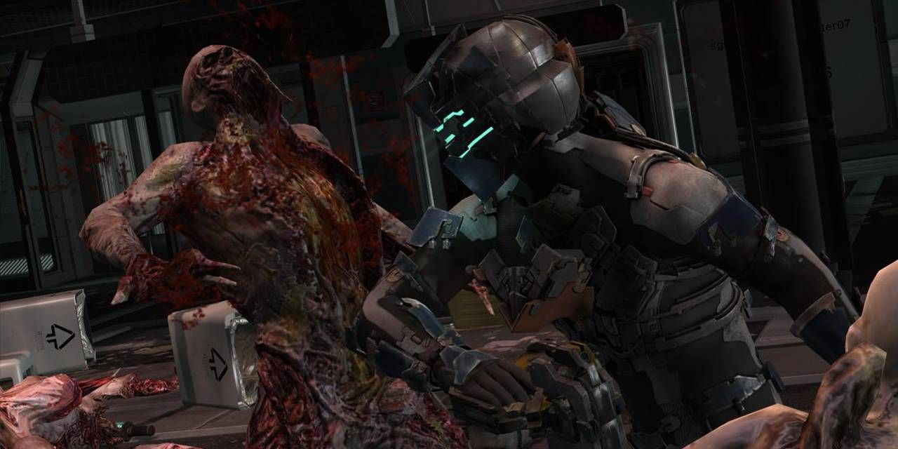 Dead Space Isaac punching infected