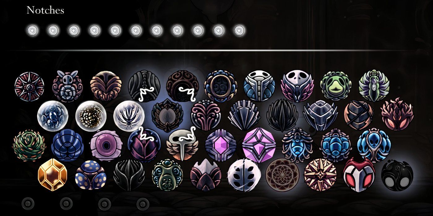 An image of Hollow Knight's charms