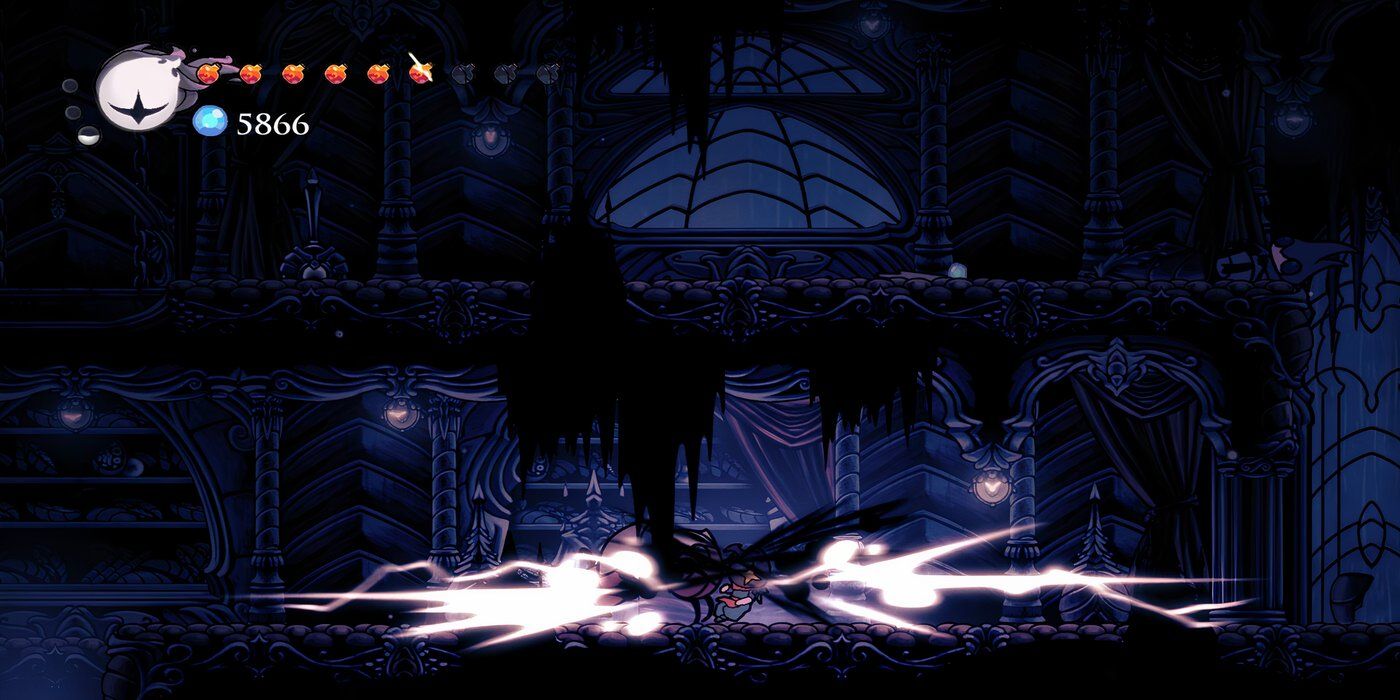 A gameplay image of Hollow Knight's "Invincibility" mod made by lololmasta874