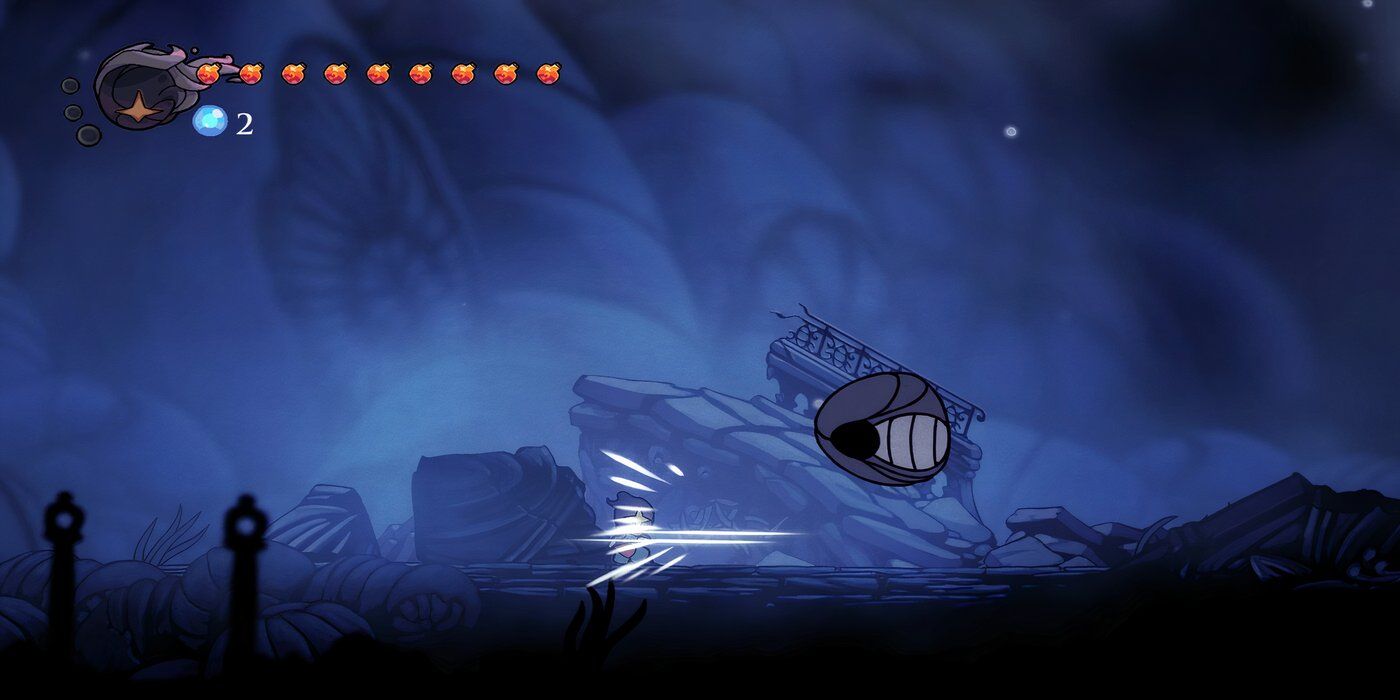 A gameplay image of Hollow Knight's "MilliGolf" mod made by TheMathGeek314