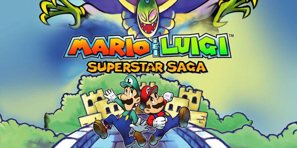 Title card for Mario & Luigi: Superstar Saga from Nintendo.