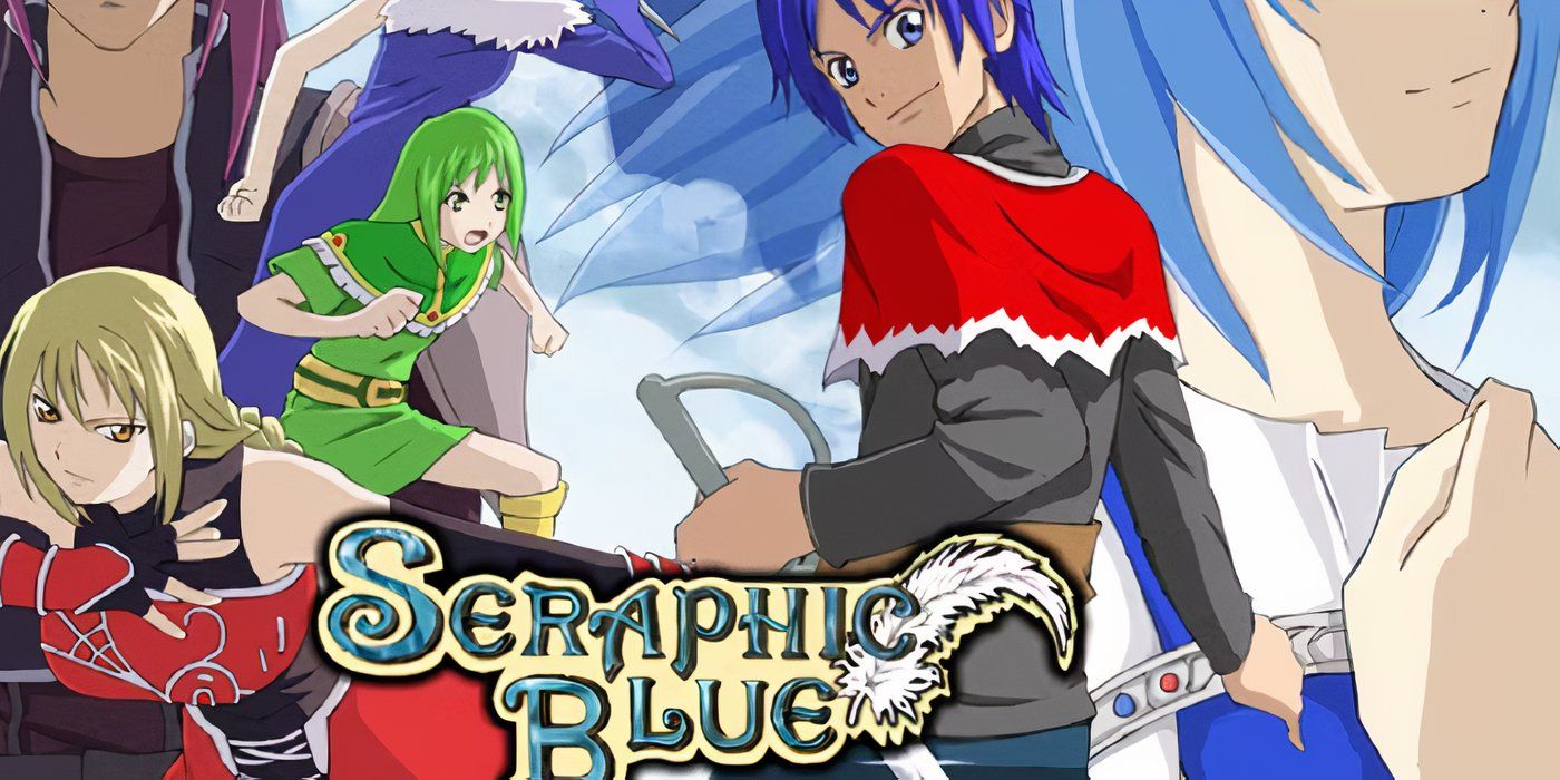 A wallpaper from the game Seraphic Blue (RPG Maker)