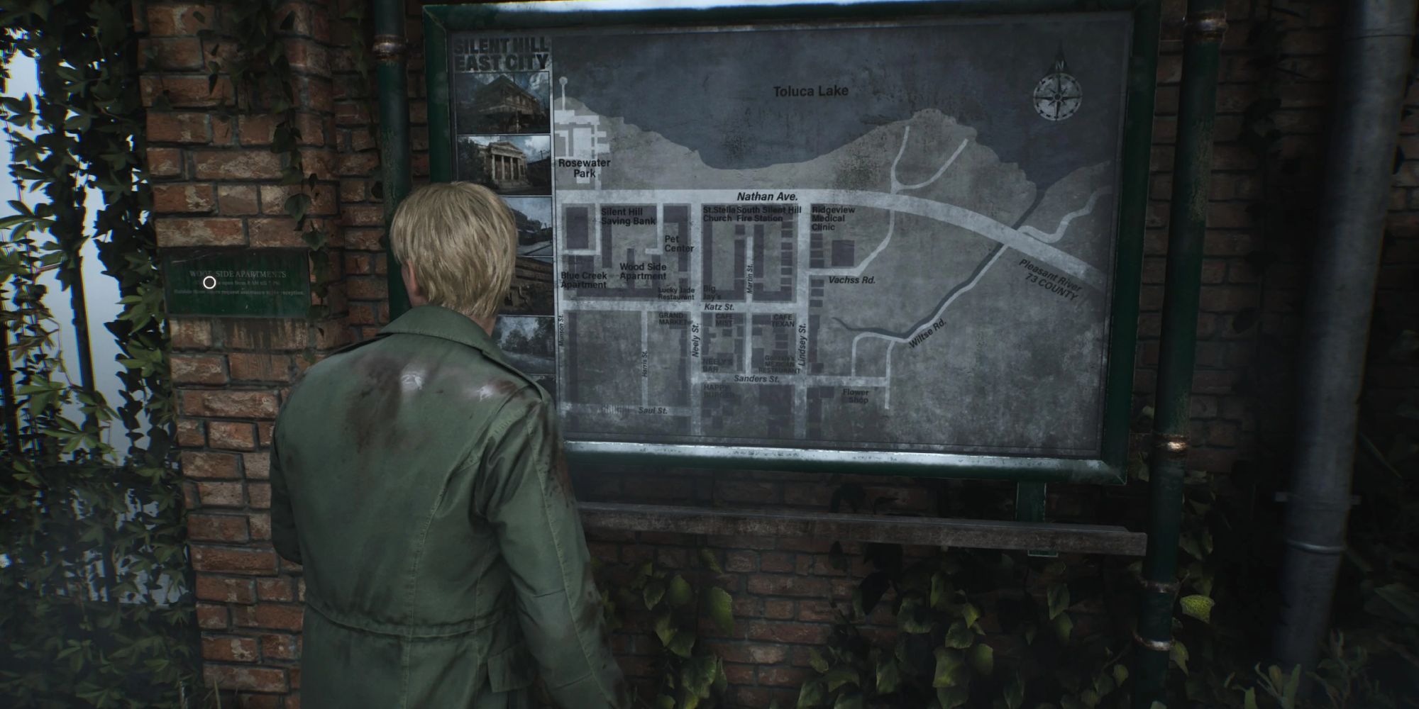 Silent Hill 2 Remake Original Map referenced outside the apartments