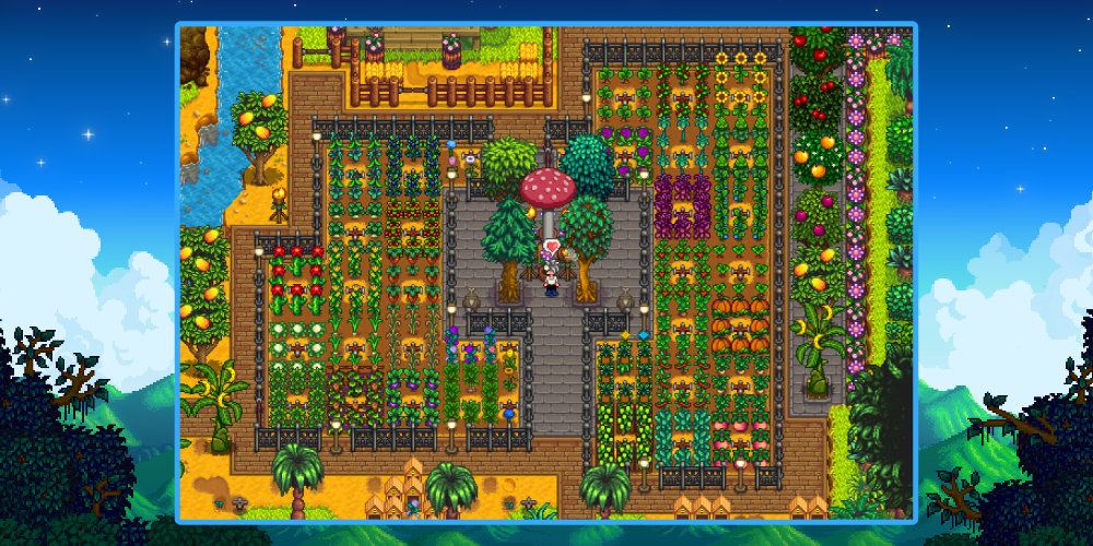 Farming on Ginger Island in Stardew Valley.