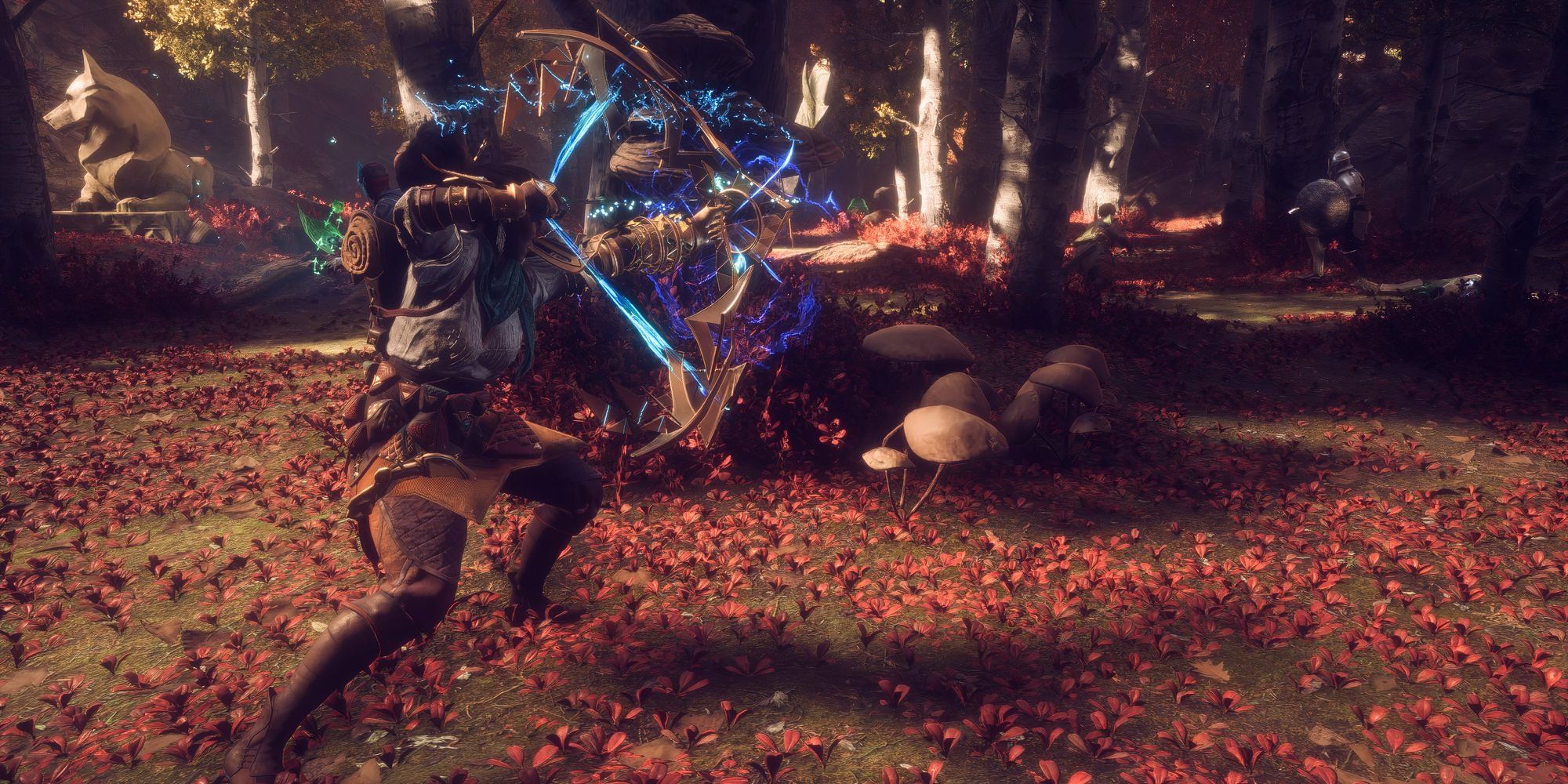 Bellara using her bow attacks in Dragon Age The Veilguard