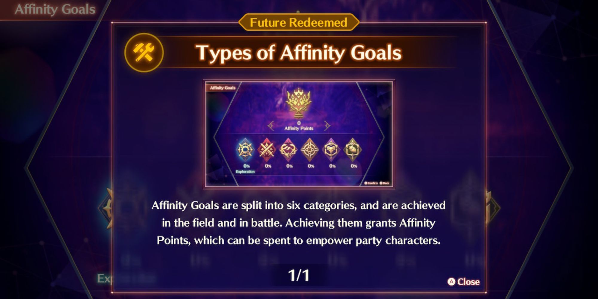 JRPG Progression Systems Xenoblade Chronicles 3 Affinity Panel