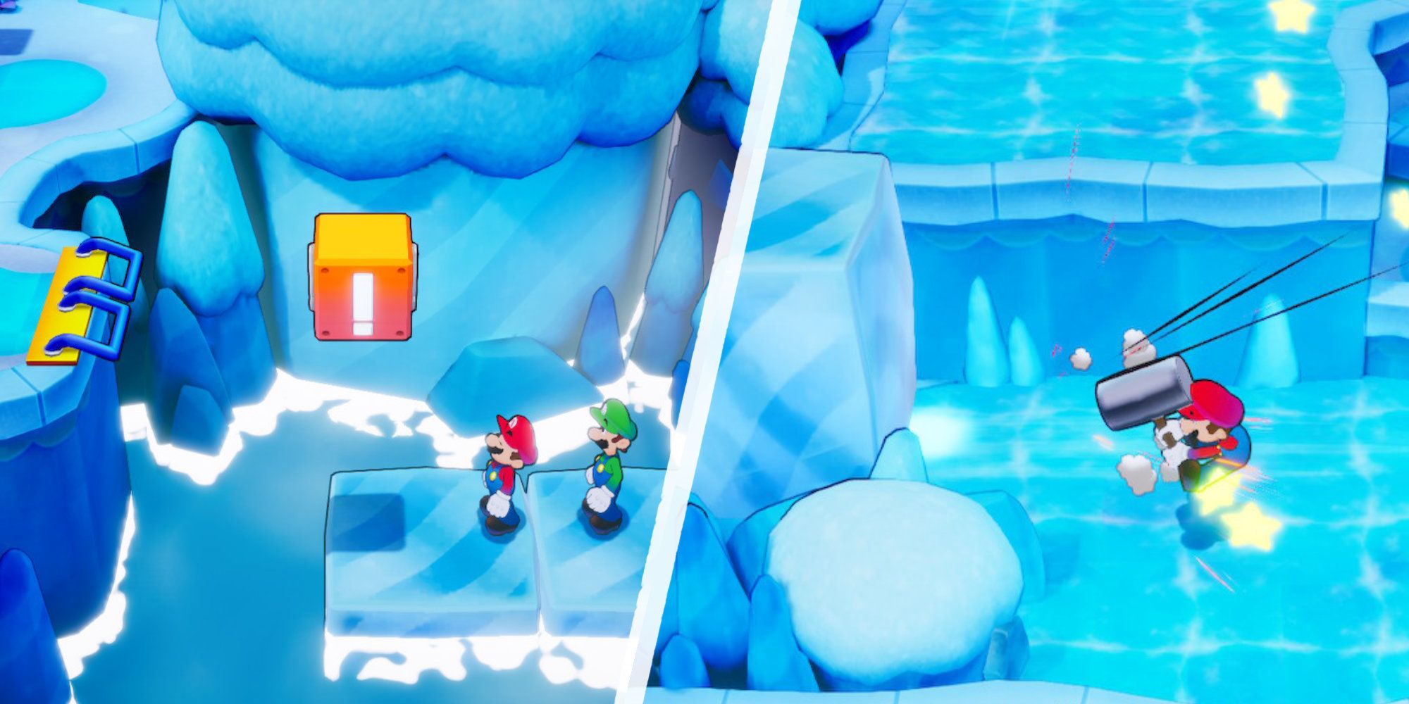 How To Solve The Slippenglide Island Ice Block Puzzle In Mario & Luigi: Brothership