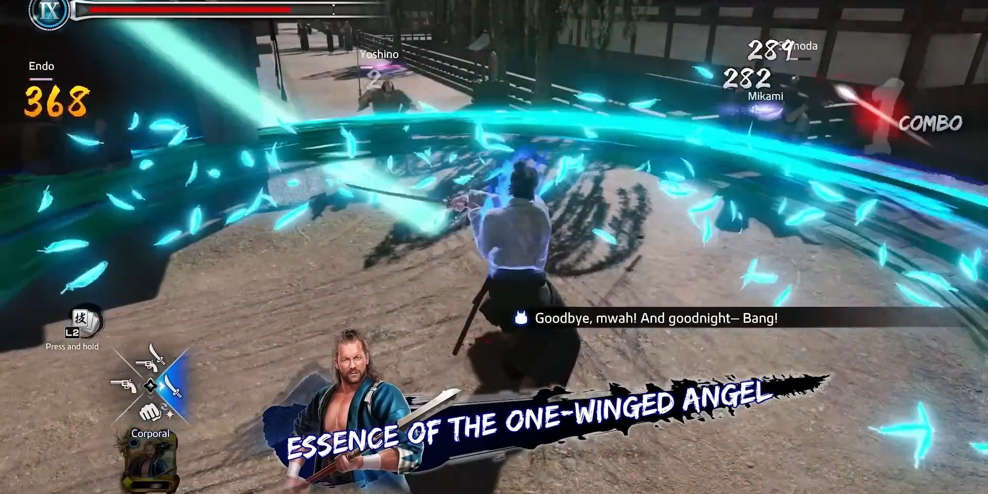 Using Kenny Omega's Trooper Card in Like a Dragon: Ishin